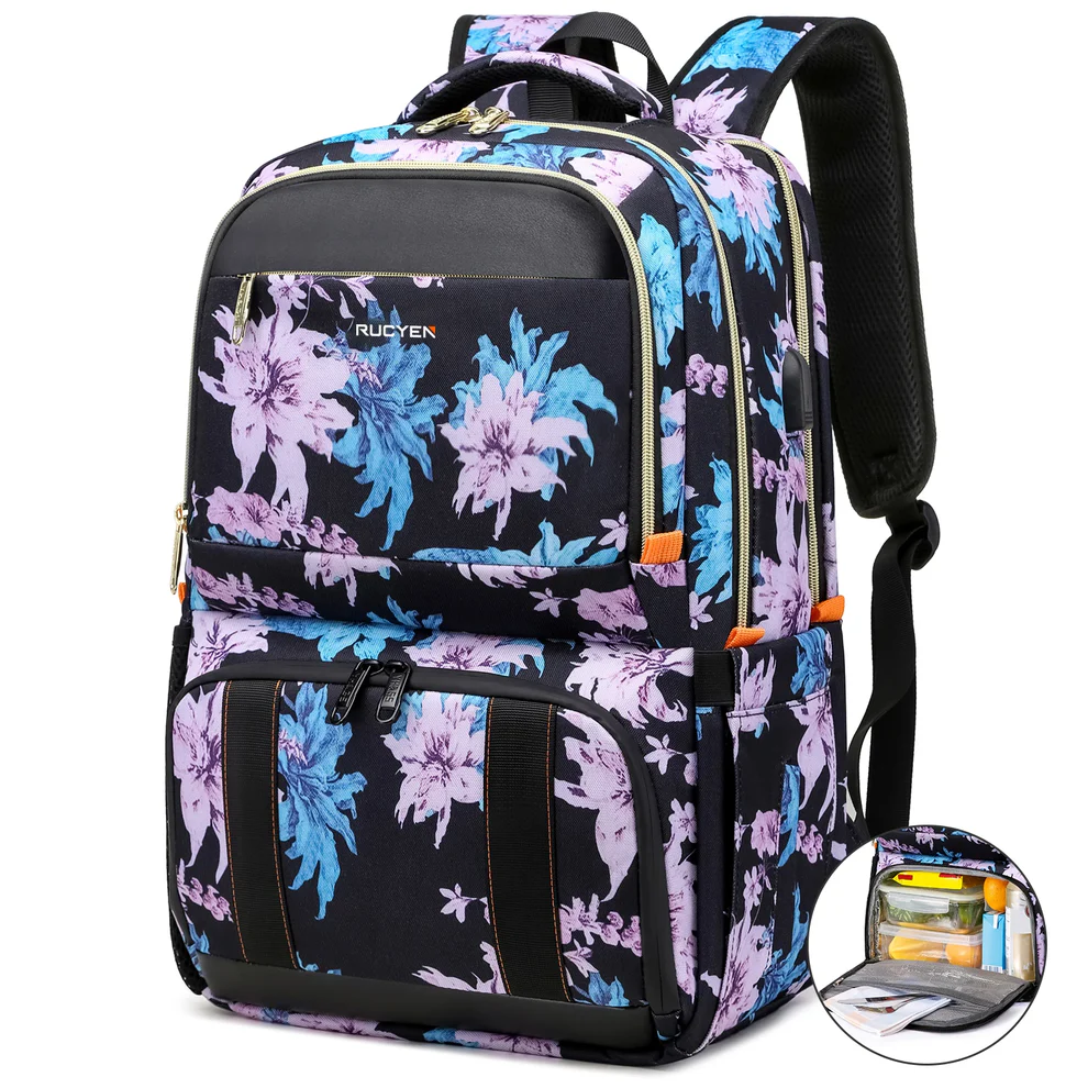 Sac à dos fleurs isotherme 20L – vue 1