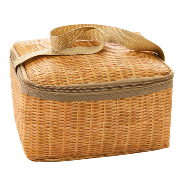 Sac isotherme repas rotin