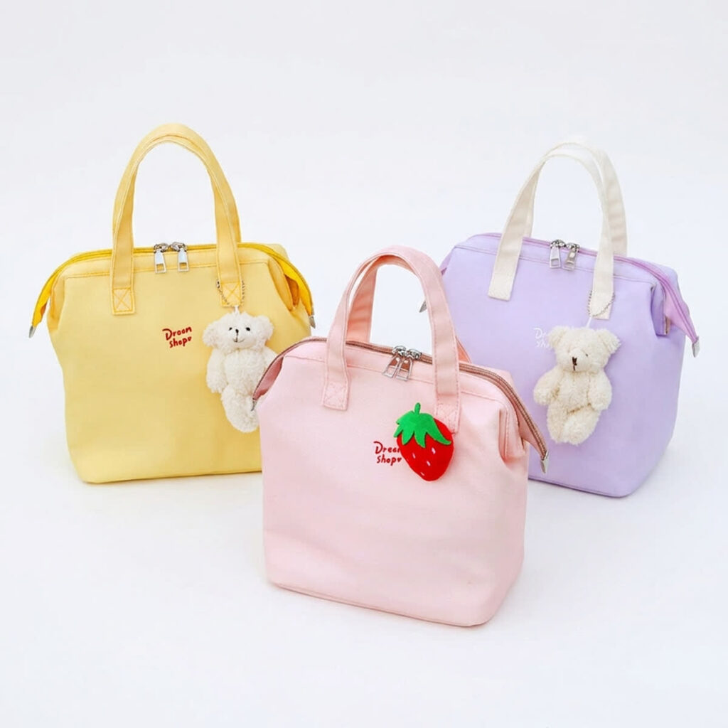 Sac isotherme tote bag repas - photo e-commerce fond blanc