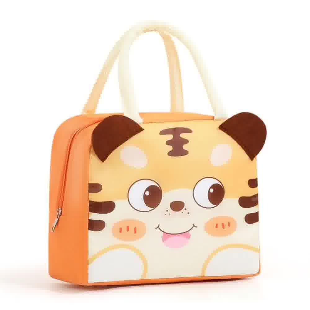 Sac isotherme enfant cartoon motif tigre, fond blanc